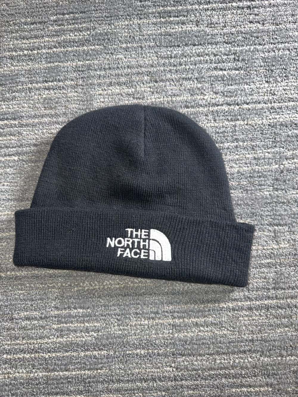 Gelante The North Face Logo Embroidered Cuffed Beanie